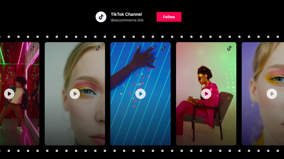 TikTok Film Strip Slider