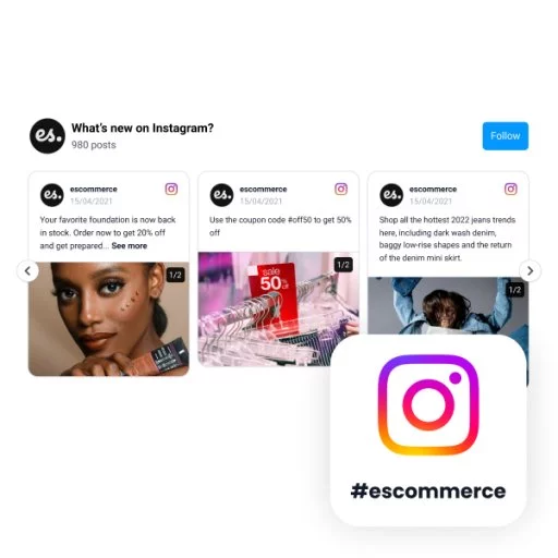 Instagram Hashtag Slider Widget