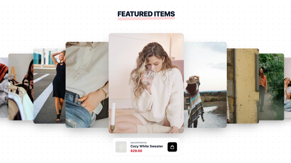 Shoppable UGC Video Slider