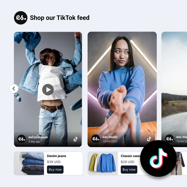 Shoppable TikTok Video Widget