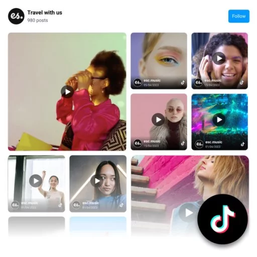 TikTok Collage Widget