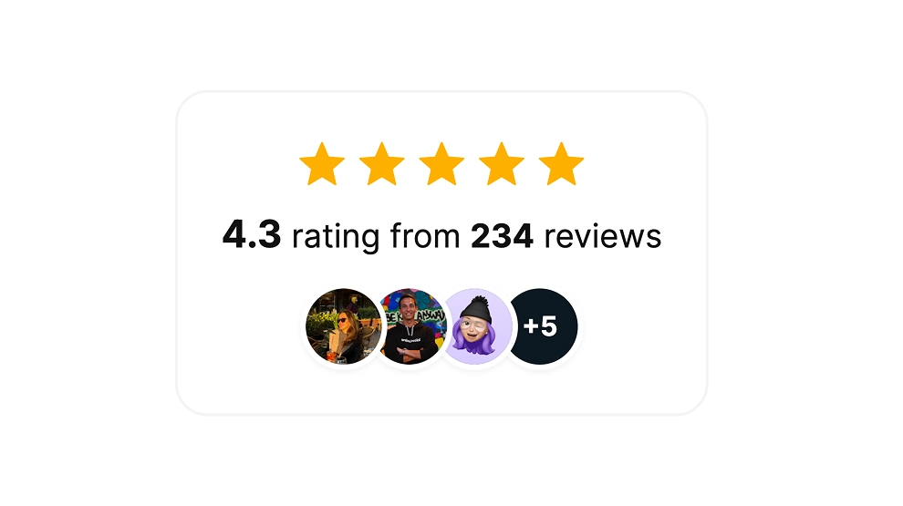 Reviews Badge with Customer Photos