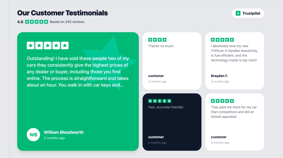 Trustpilot Bento Widget