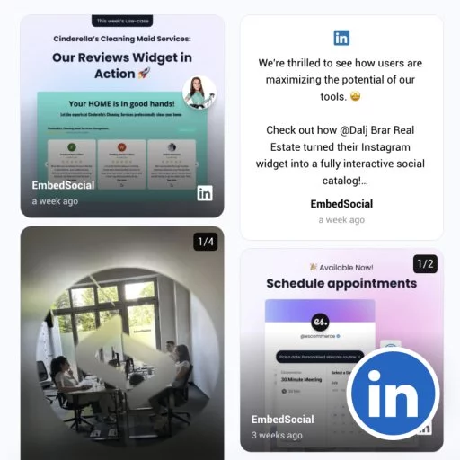 LinkedIn Photo Grid  Widget