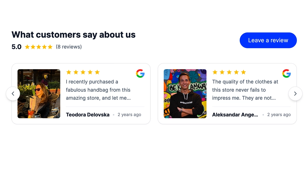 Widget Deslizante de Testimonios SaaS