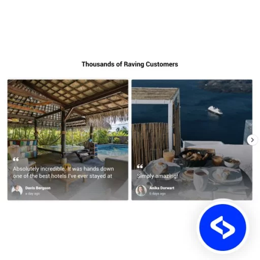 Image Reviews Slider Widget with Quotes