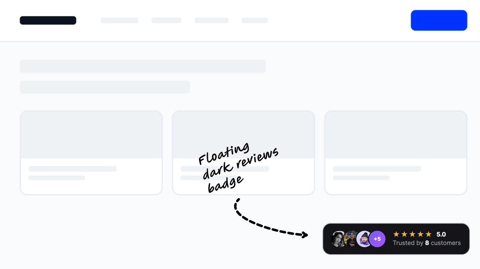 Dark Floating Badge with Avatars