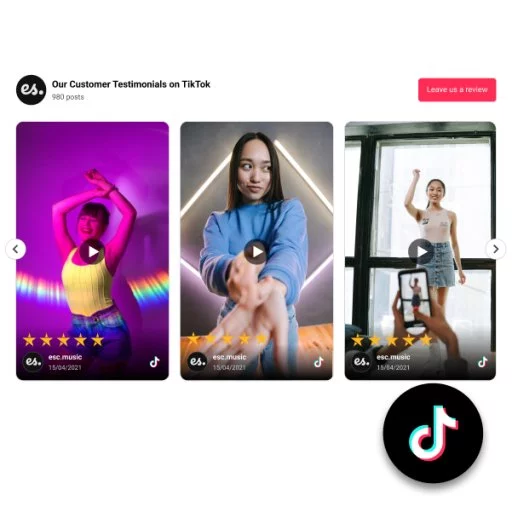 TikTok Video Testimonials Widget