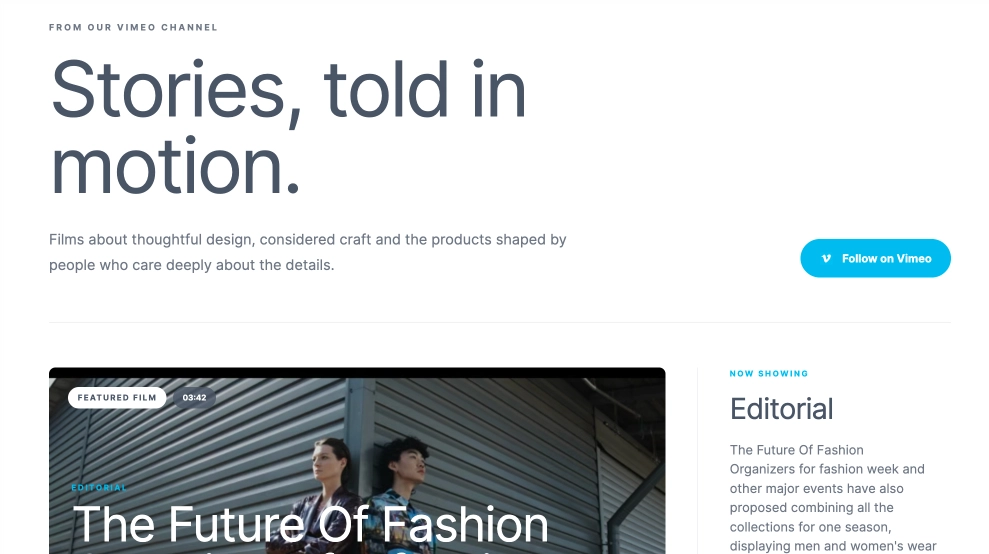 Vimeo Video Feed Widget