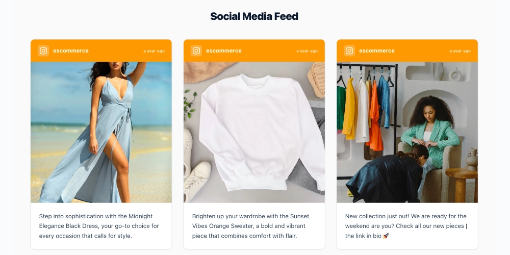 Orange Social Media Feed