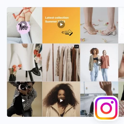 Instagram Grid Gallery Widget with Auto Scroll