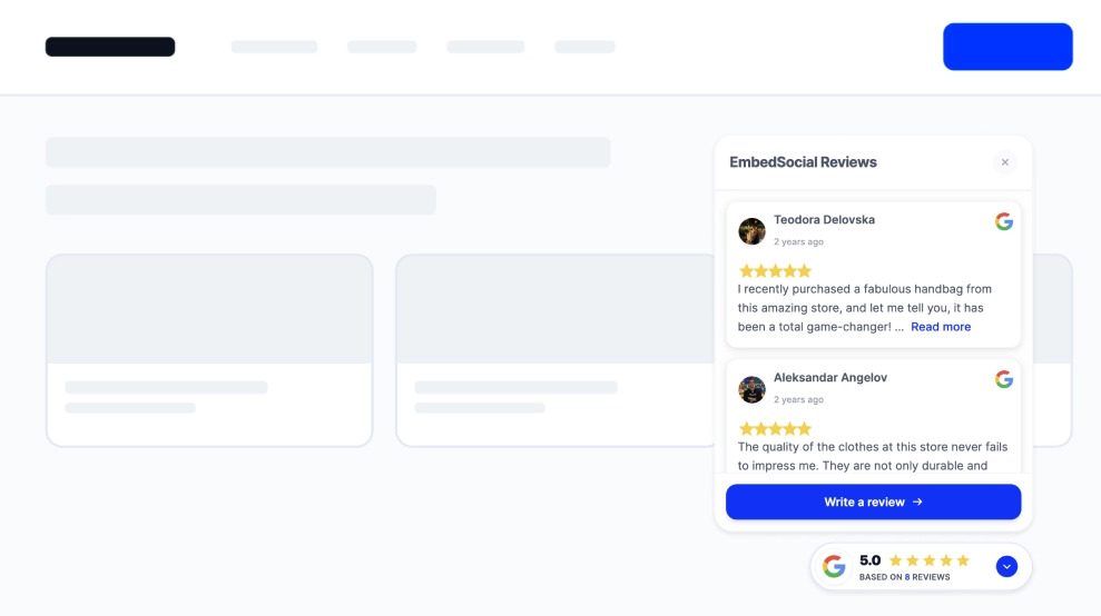 Google Reviews Floating Badge