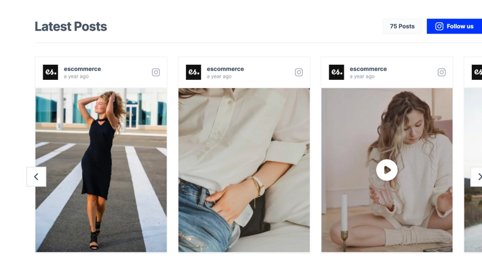 Widget Slider Plano de Instagram