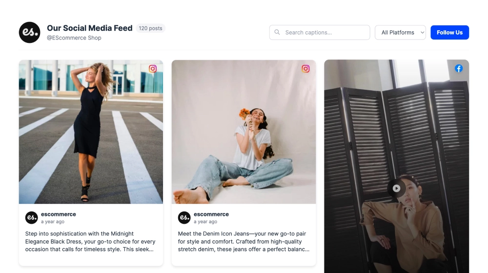 Social Wall Widget