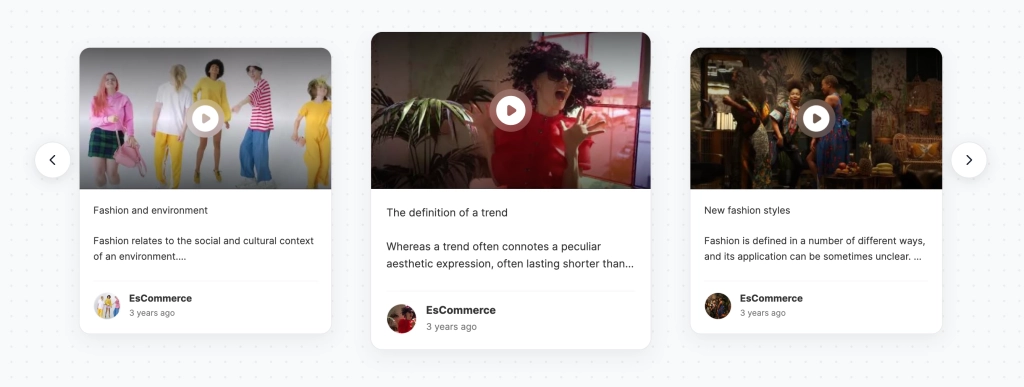 YouTube Video Carousel