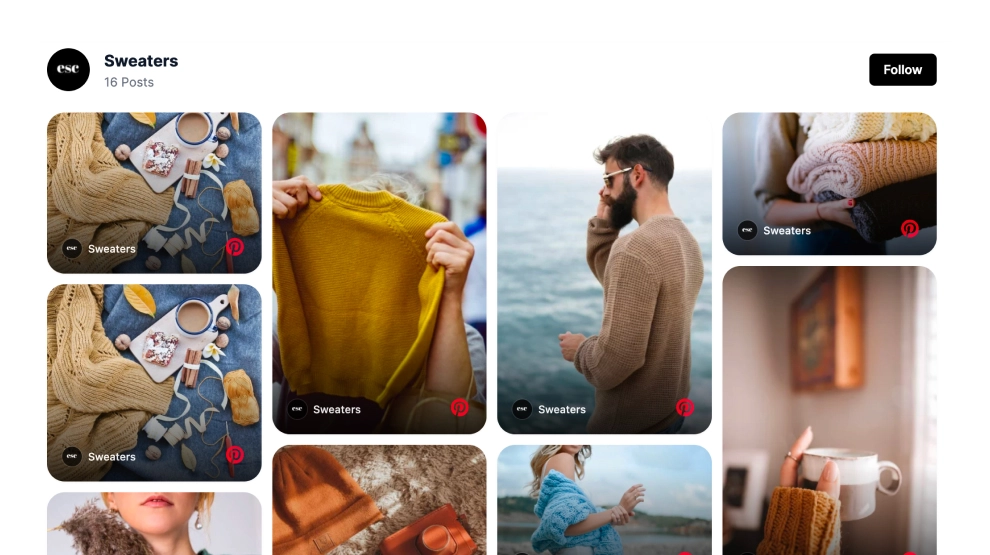 Widget de Feed de Pinterest