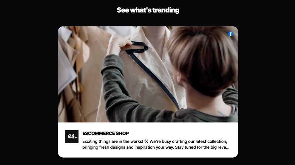 Modern Facebook Slider Widget