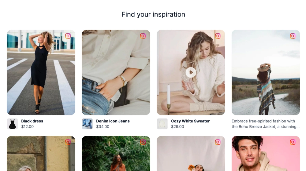 Shoppable Grid