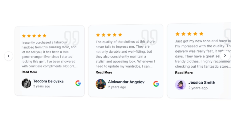 Google Reviews Slider