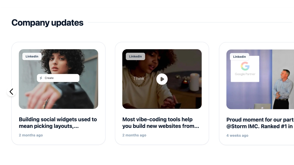 Minimal LinkedIn Slider