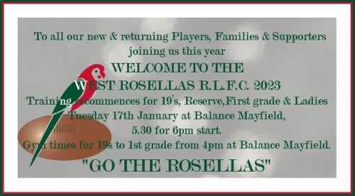 Photo post from Western Suburbs Rosellas.