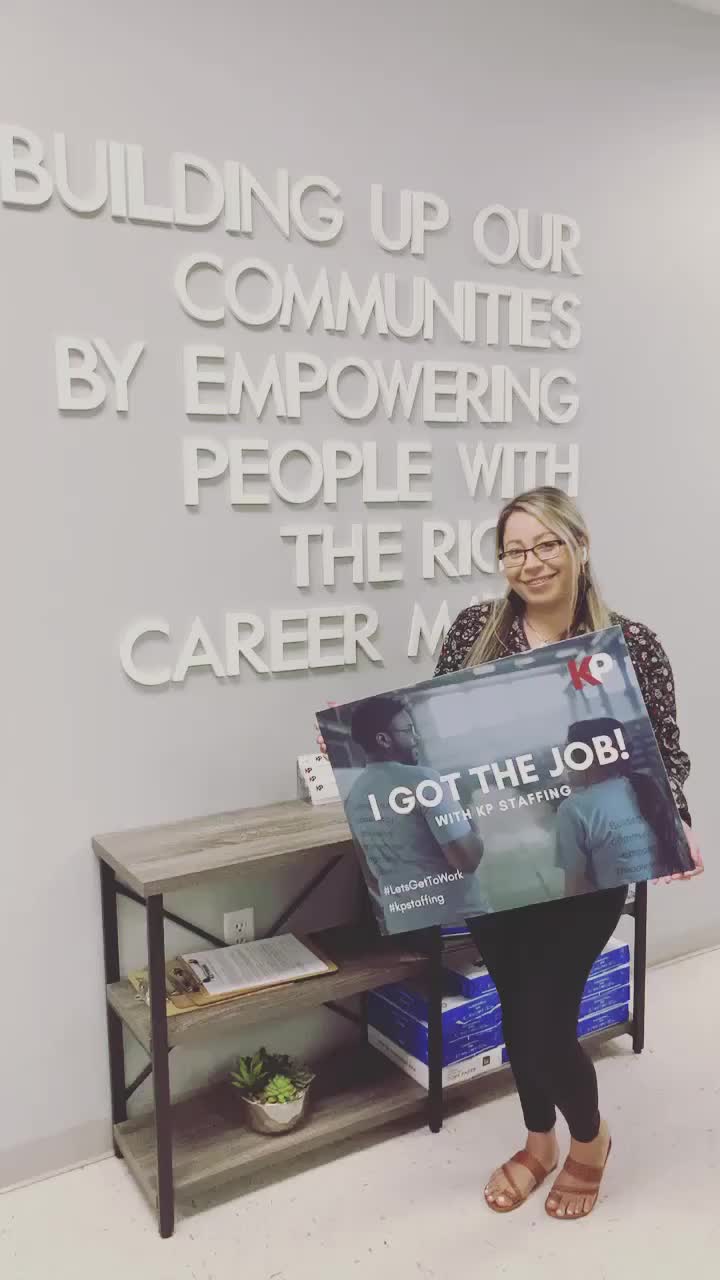 Video post from KP Staffing Agency (Fort Worth Branch).