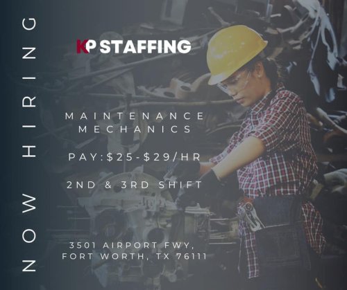Photo post from KP Staffing Agency (Fort Worth Branch).