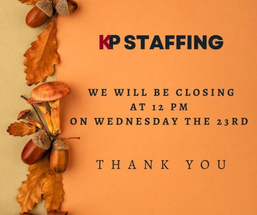 Photo post from KP Staffing Agency (Fort Worth Branch).