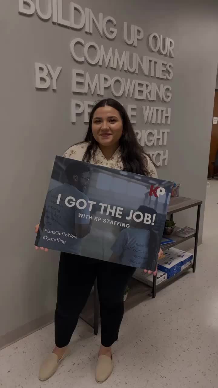 Video post from KP Staffing Agency (Fort Worth Branch).