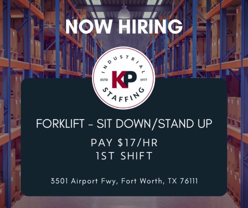 Photo post from KP Staffing Agency (Fort Worth Branch).