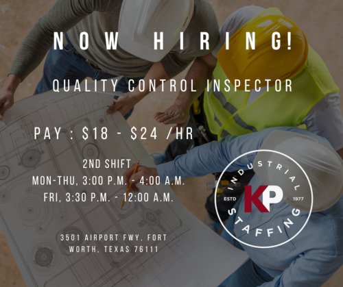 Photo post from KP Staffing Agency (Fort Worth Branch).