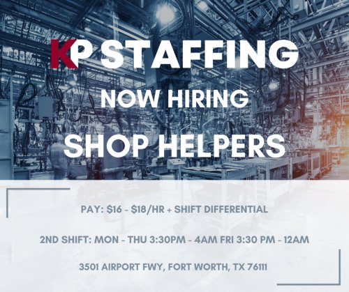Photo post from KP Staffing Agency (Fort Worth Branch).