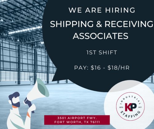 Photo post from KP Staffing Agency (Fort Worth Branch).