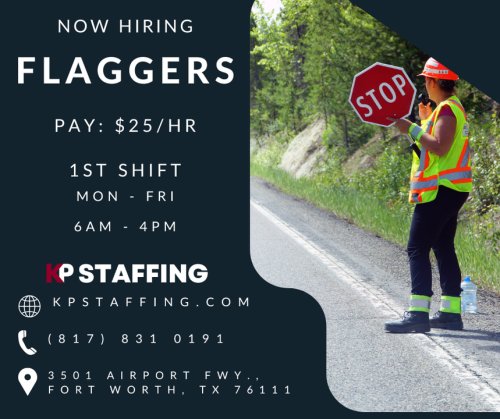 Photo post from KP Staffing Agency (Fort Worth Branch).