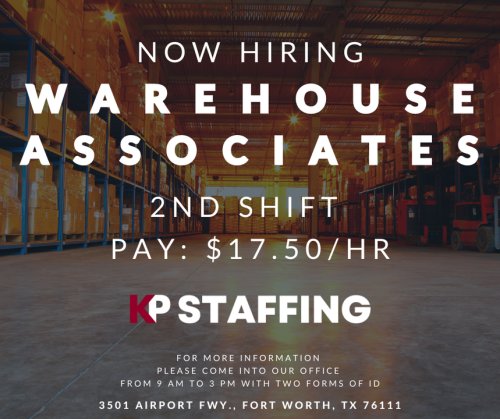 Photo post from KP Staffing Agency (Fort Worth Branch).