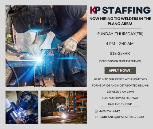 Photo post from KP Staffing Agency (Garland Branch).