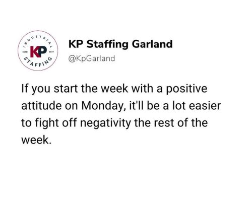 Photo post from KP Staffing Agency (Garland Branch).