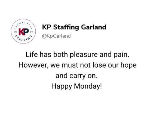 Photo post from KP Staffing Agency (Garland Branch).