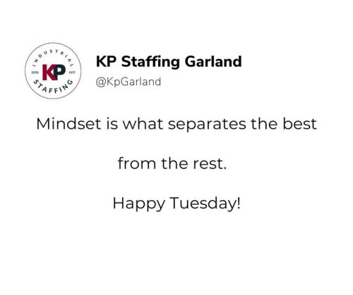 Photo post from KP Staffing Agency (Garland Branch).