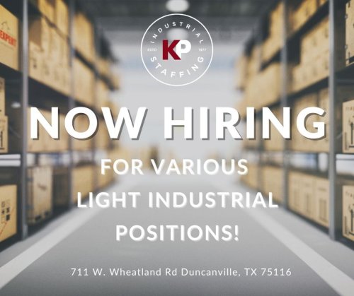 Photo post from KP Staffing Agency (Duncanville Branch).