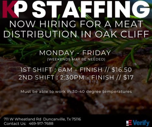 Photo post from KP Staffing Agency (Duncanville Branch).