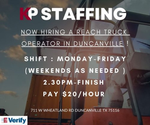 Photo post from KP Staffing Agency (Duncanville Branch).