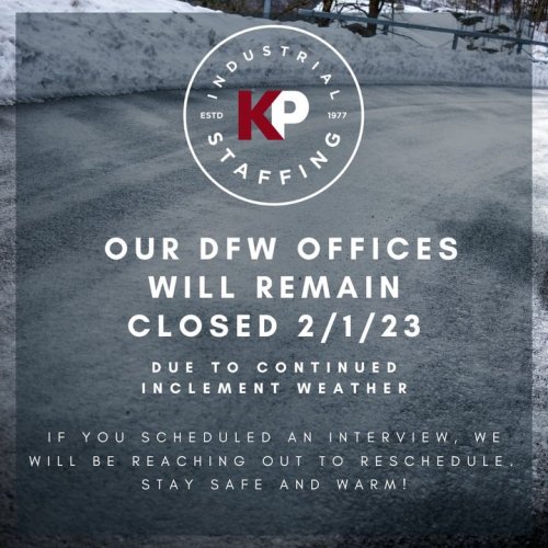 Photo post from KP Staffing Agency (Duncanville Branch).