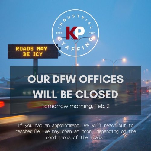 Photo post from KP Staffing Agency (Duncanville Branch).