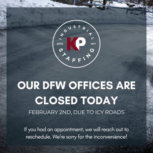 Photo post from KP Staffing Agency (Duncanville Branch).