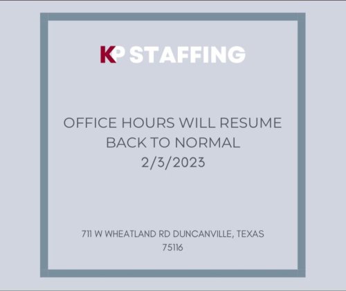Photo post from KP Staffing Agency (Duncanville Branch).