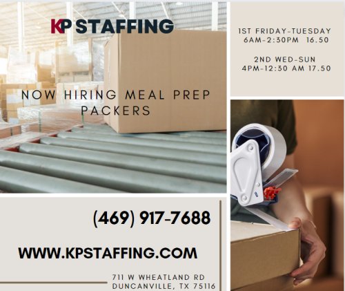 Photo post from KP Staffing Agency (Duncanville Branch).