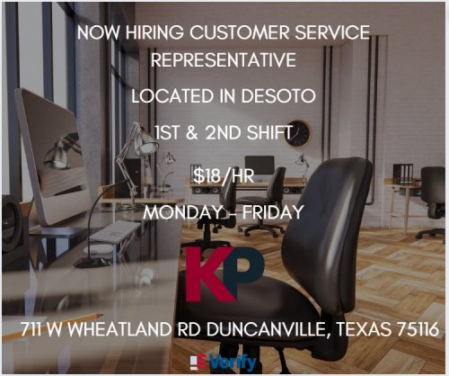 Photo post from KP Staffing Agency (Duncanville Branch).