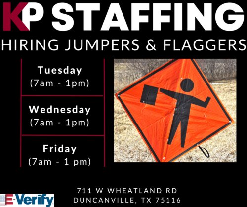 Photo post from KP Staffing Agency (Duncanville Branch).