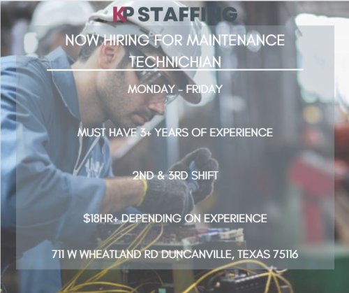 Photo post from KP Staffing Agency (Duncanville Branch).